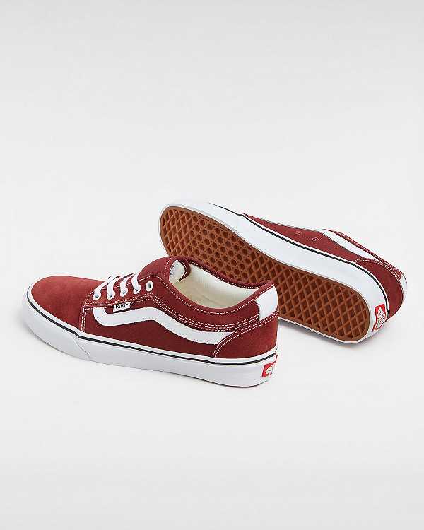 Men Vans Chukka Low Sidestripe Skate Shoes Burgundy Malaysia | VN8216790