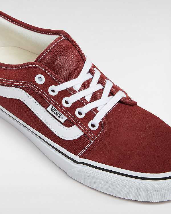 Men Vans Chukka Low Sidestripe Skate Shoes Burgundy Malaysia | VN8216790