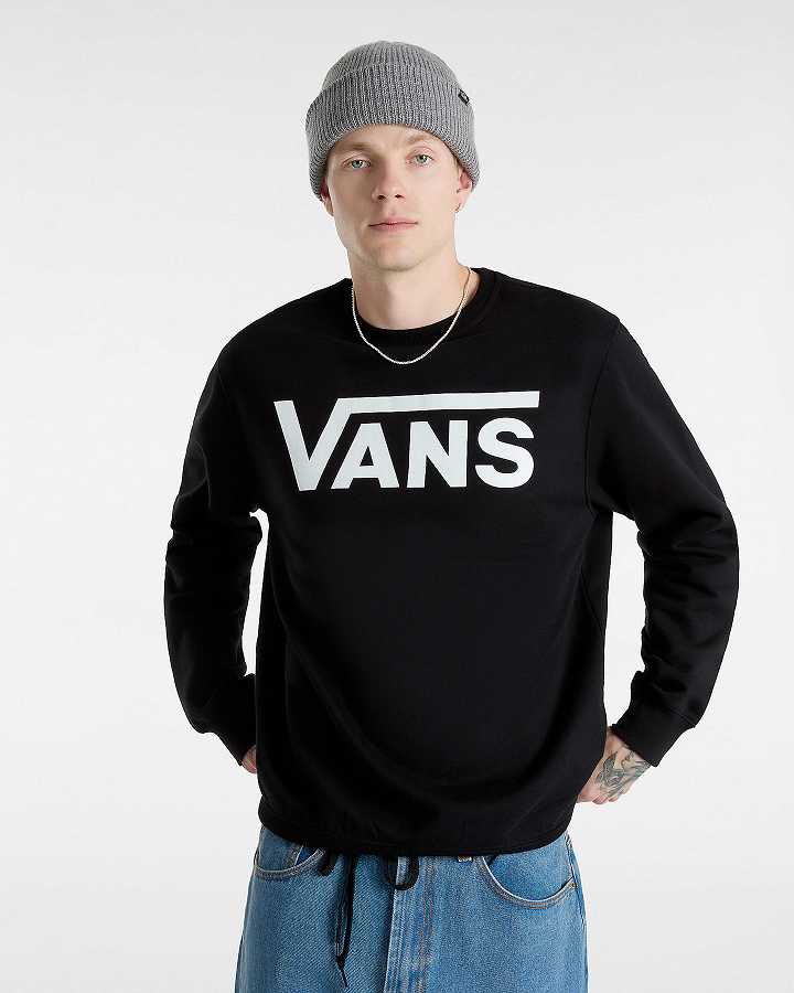 Men Vans Classic III Crew Sweatshirt Black Malaysia | VN1652978