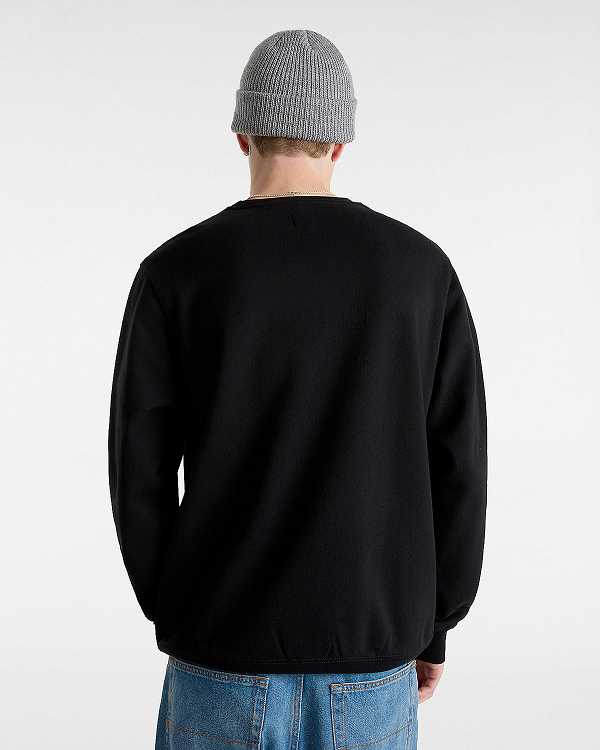 Men Vans Classic III Crew Sweatshirt Black Malaysia | VN1652978