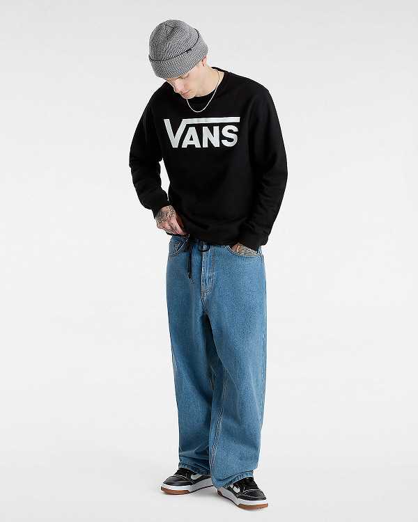 Men Vans Classic III Crew Sweatshirt Black Malaysia | VN1652978