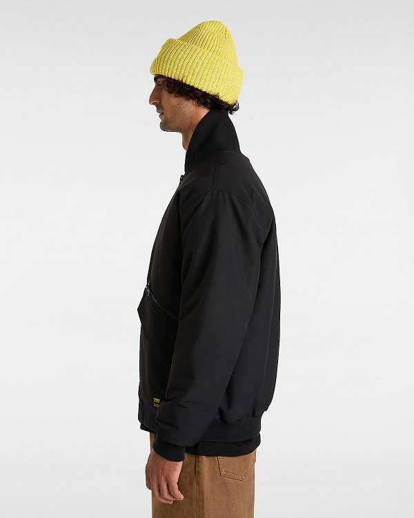 Men Vans Clifton Down Bomber Jackets Black Malaysia | VN6812073