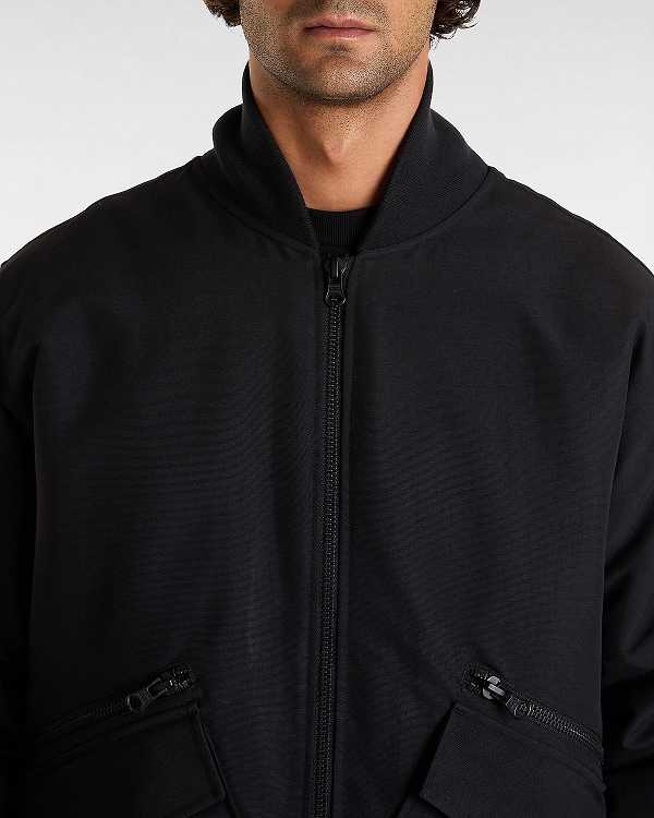 Men Vans Clifton Down Bomber Jackets Black Malaysia | VN6812073