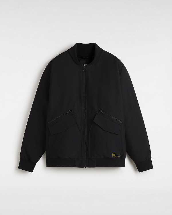 Men Vans Clifton Down Bomber Jackets Black Malaysia | VN6812073