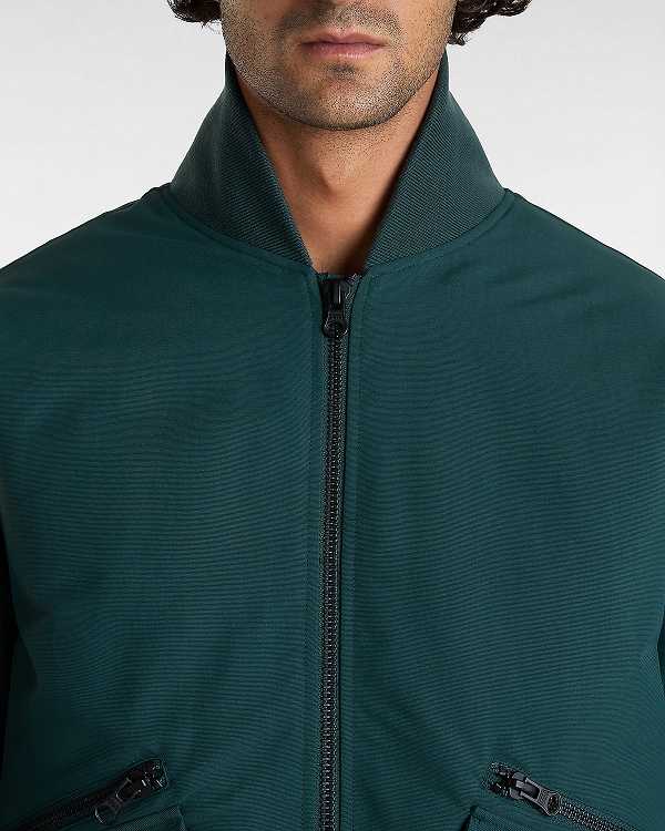 Men Vans Clifton Down Bomber Jackets Green Malaysia | VN4589073