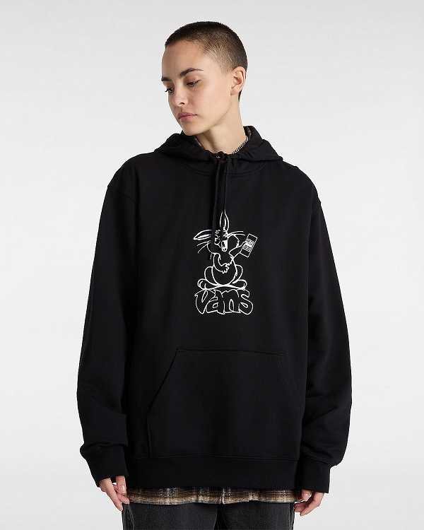 Men Vans Crazy Eddy 66 Loose Hoodie Black Malaysia | VN0892465