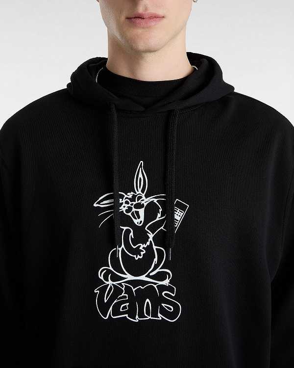 Men Vans Crazy Eddy 66 Loose Hoodie Black Malaysia | VN0892465