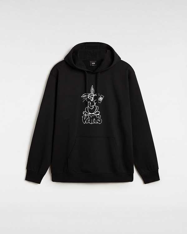 Men Vans Crazy Eddy 66 Loose Hoodie Black Malaysia | VN0892465