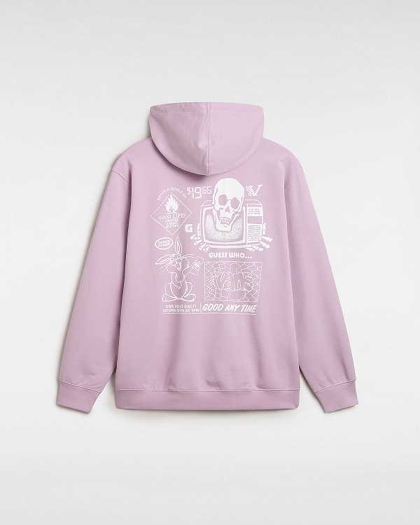 Men Vans Crazy Eddy 66 Loose Hoodie Purple Malaysia | VN3769045