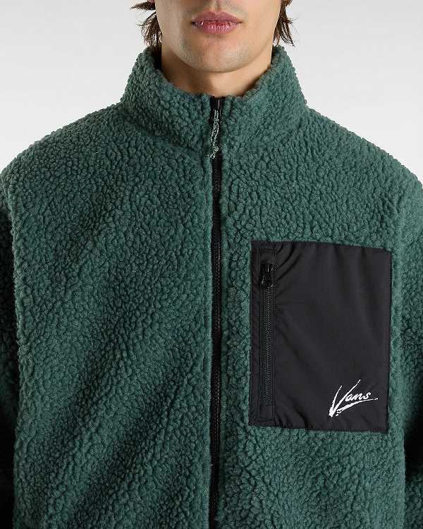 Men Vans Dettori Full Zip Jacket Green Malaysia | VN5238697