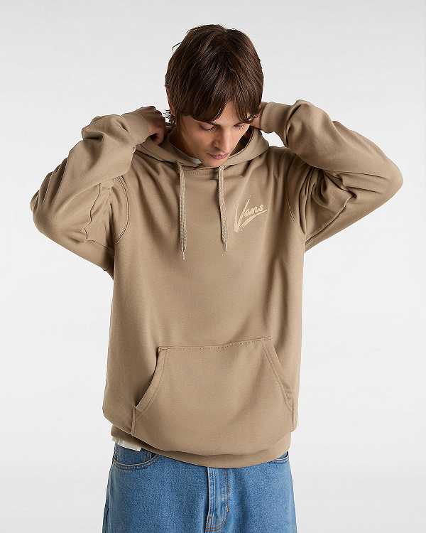 Men Vans Dettori Loose Hoodie Brown Malaysia | VN8601425