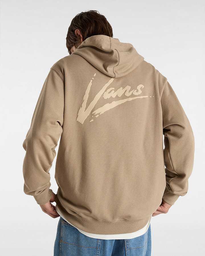 Men Vans Dettori Loose Hoodie Brown Malaysia | VN8601425