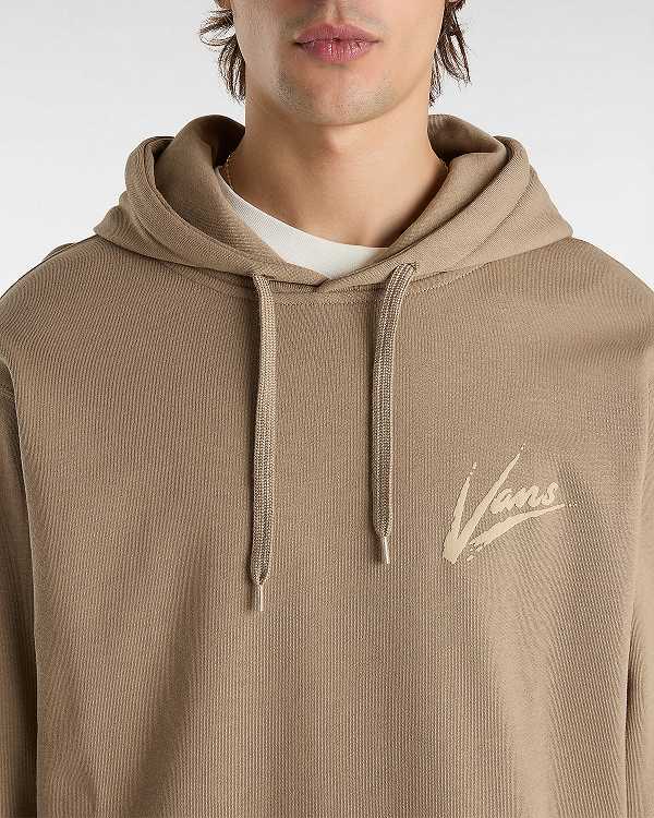 Men Vans Dettori Loose Hoodie Brown Malaysia | VN8601425