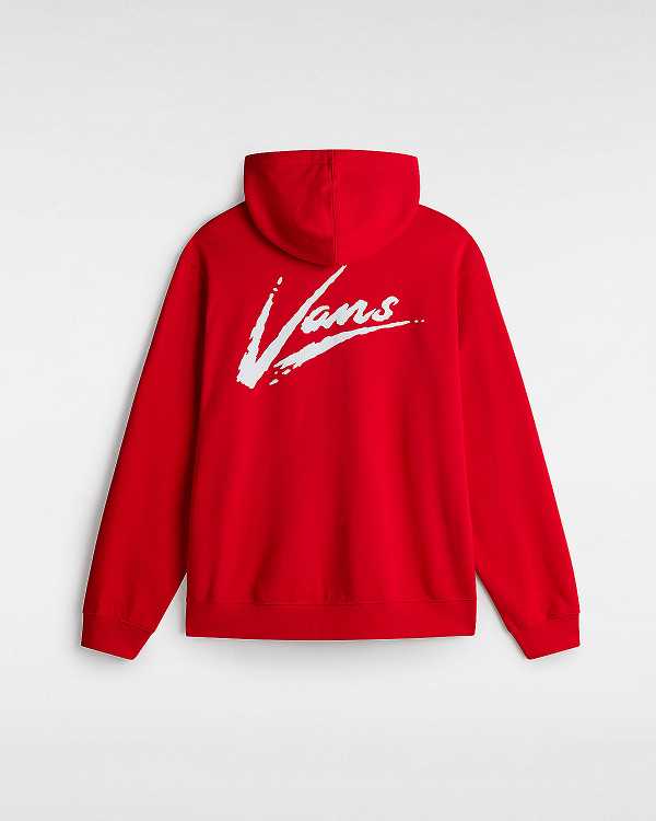 Men Vans Dettori Loose Hoodie Red Malaysia | VN7125903