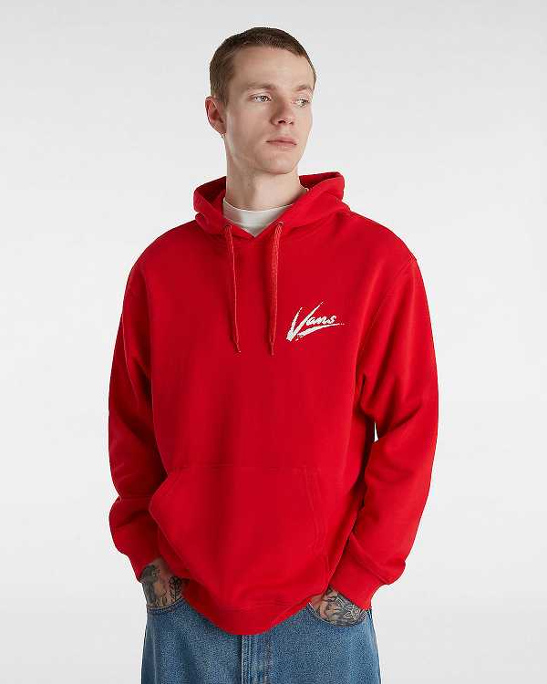 Men Vans Dettori Loose Hoodie Red Malaysia | VN7125903