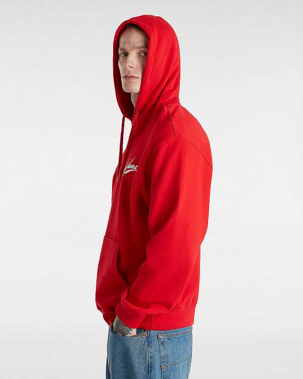 Men Vans Dettori Loose Hoodie Red Malaysia | VN7125903