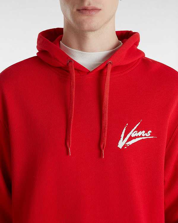 Men Vans Dettori Loose Hoodie Red Malaysia | VN7125903