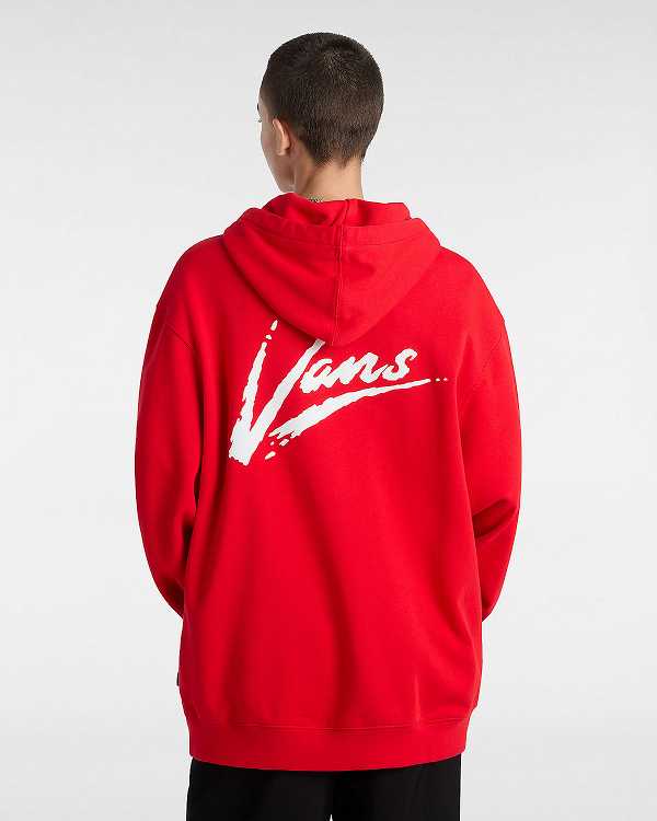 Men Vans Dettori Loose Hoodie Red Malaysia | VN7125903