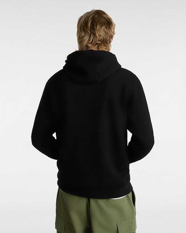 Men Vans Essential Relaxed Hoodie Black Malaysia | VN4125376