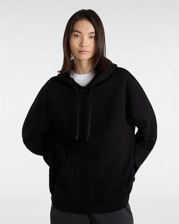 Men Vans Essential Relaxed Hoodie Black Malaysia | VN4125376