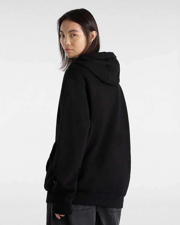 Men Vans Essential Relaxed Hoodie Black Malaysia | VN4125376