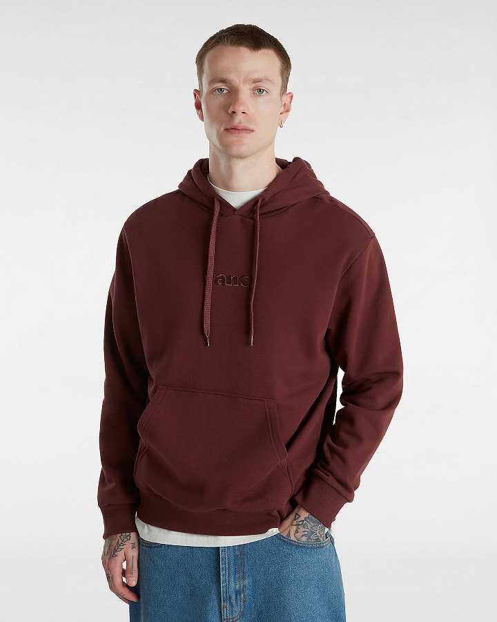 Men Vans Essential Relaxed Hoodie Brown Malaysia | VN0458793