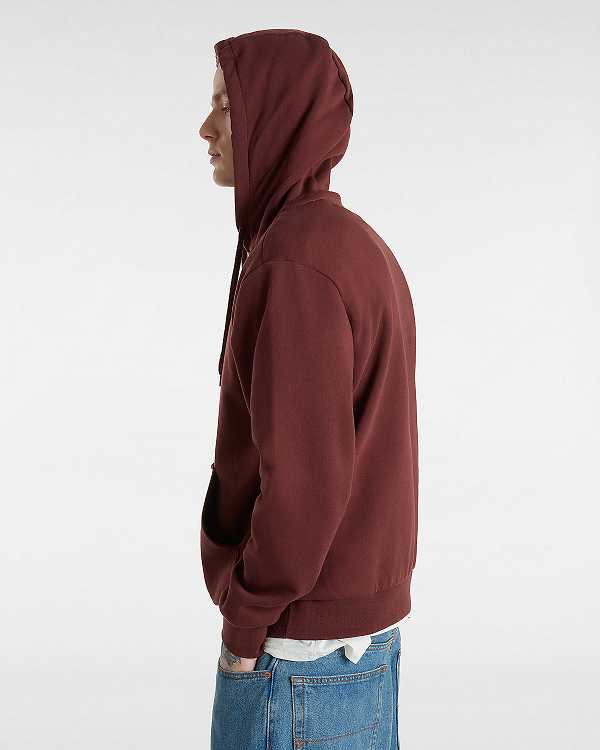 Men Vans Essential Relaxed Hoodie Brown Malaysia | VN0458793