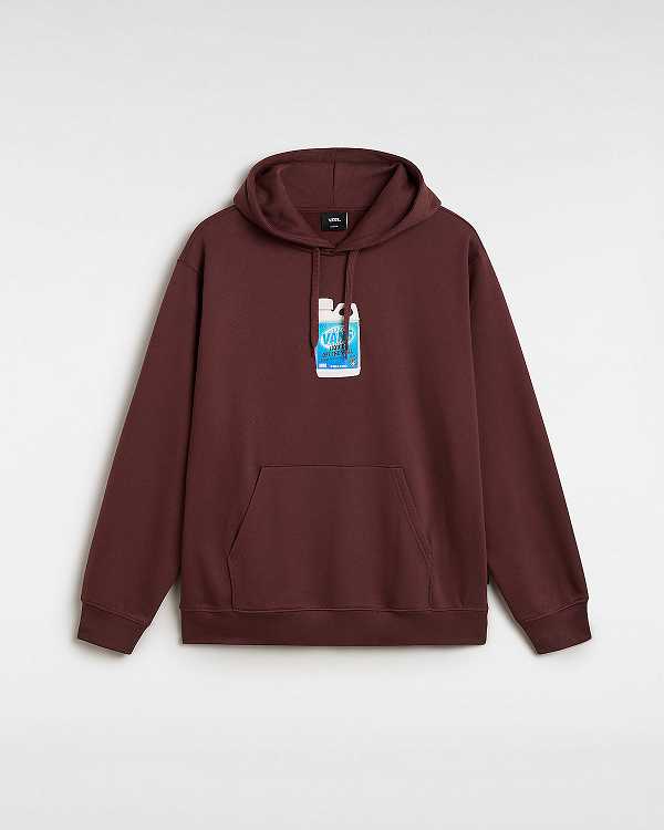 Men Vans Extra Strength Loose Hoodie Brown Malaysia | VN2089573