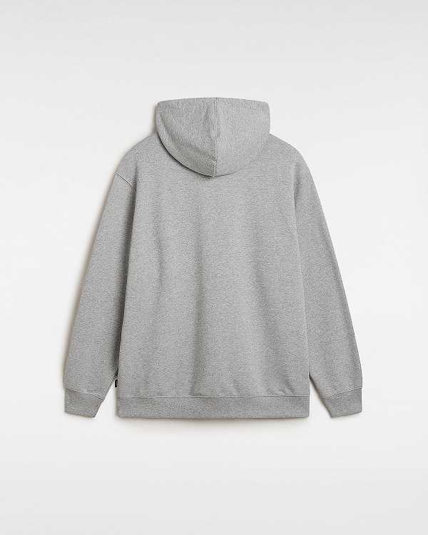 Men Vans Global Line Loose Hoodie Grey Malaysia | VN6971025