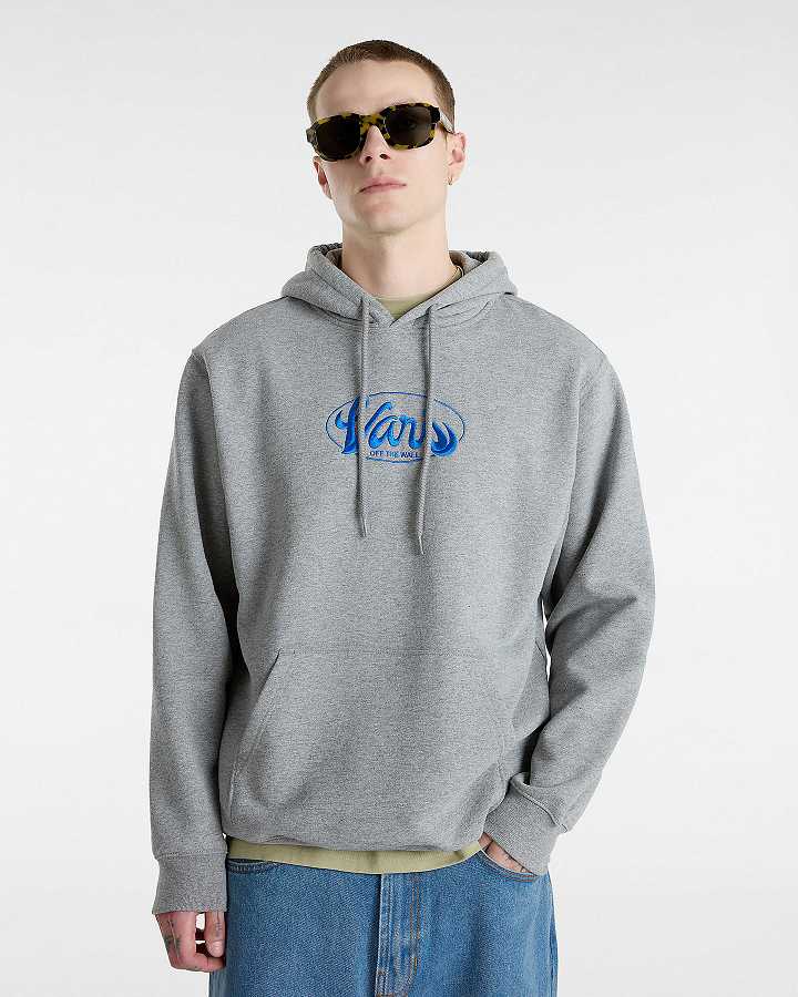 Men Vans Global Line Loose Hoodie Grey Malaysia | VN6971025