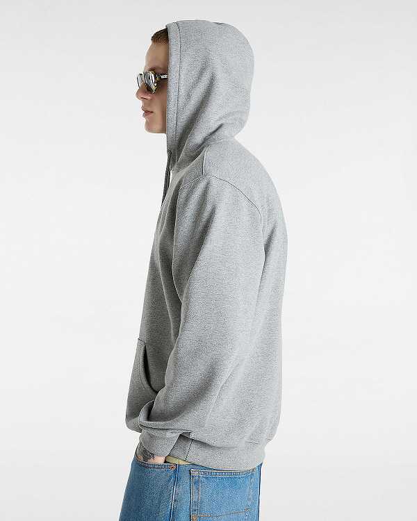 Men Vans Global Line Loose Hoodie Grey Malaysia | VN6971025