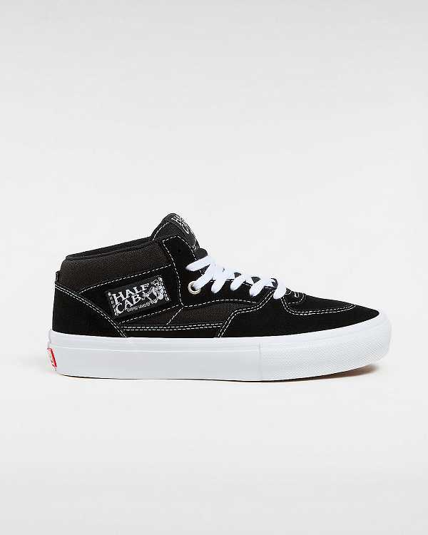 Men Vans Half Cab Skate Shoes Black Malaysia | VN6427185