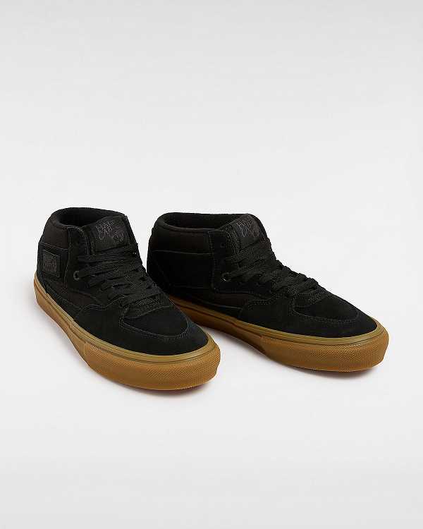 Men Vans Half Cab Skate Shoes Black Malaysia | VN9214357