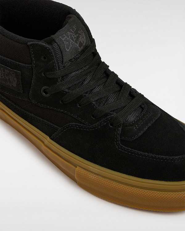 Men Vans Half Cab Skate Shoes Black Malaysia | VN9214357