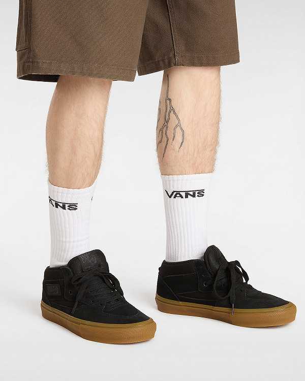 Men Vans Half Cab Skate Shoes Black Malaysia | VN9214357