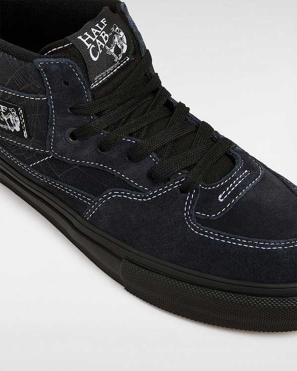 Men Vans Half Cab Web Skate Shoes Black Malaysia | VN8960432