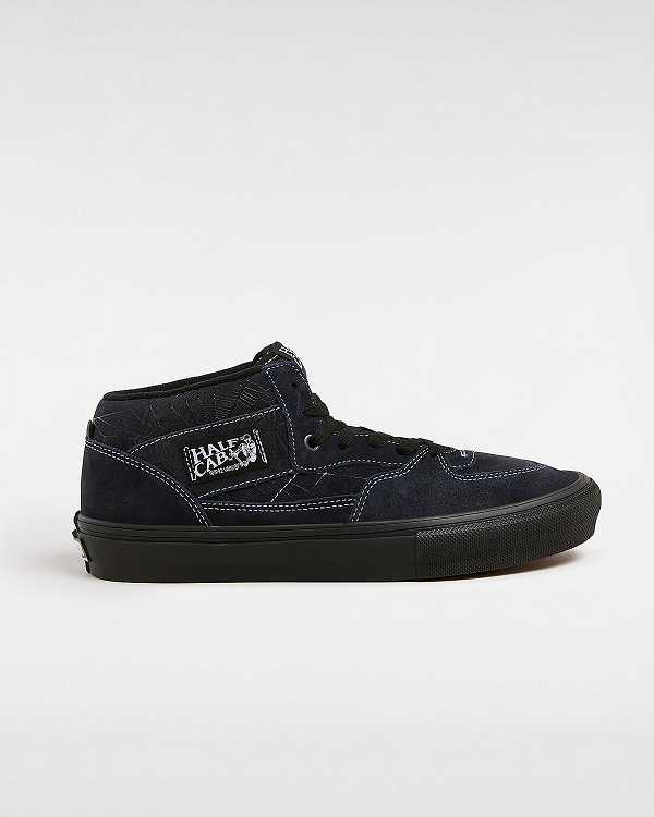 Men Vans Half Cab Web Skate Shoes Black Malaysia | VN8960432