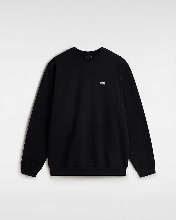 Men Vans Left Chest Embroidered Logo Sweatshirt Black Malaysia | VN3986254