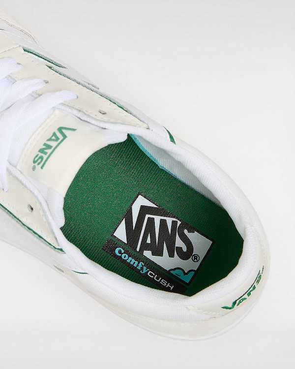 Men Vans Lowland ComfyCush Tennis Shoes Green / White Malaysia | VN9704125