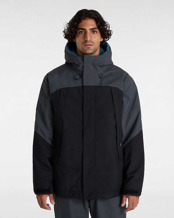 Men Vans MTE Hellbound Snowboard Jacket Black Malaysia | VN7280439