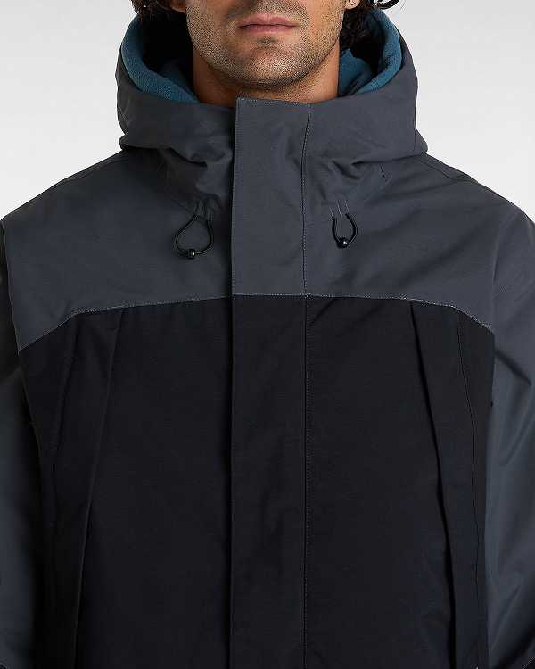 Men Vans MTE Hellbound Snowboard Jacket Black Malaysia | VN7280439