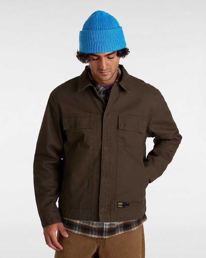 Men Vans McAvoy Insulated Station Jacket Brown Malaysia | VN3470895