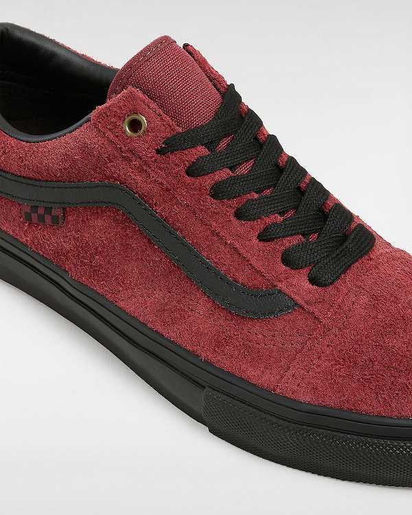 Men Vans Old Skool Hairy Suede Skate Shoes Burgundy Malaysia | VN5942367