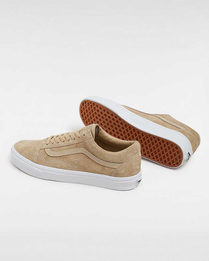 Men Vans Old Skool Pig Suede Sneakers Beige Malaysia | VN2871059