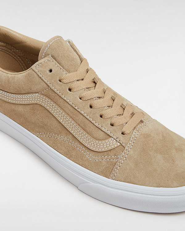 Men Vans Old Skool Pig Suede Sneakers Beige Malaysia | VN2871059