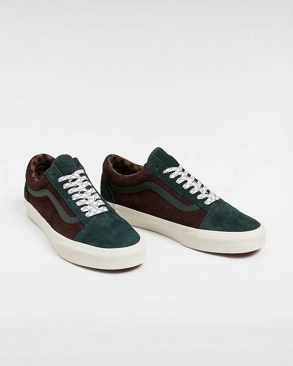 Men Vans Old Skool Pig Suede Sneakers Green Malaysia | VN6314289