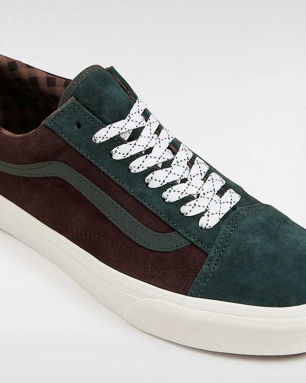 Men Vans Old Skool Pig Suede Sneakers Green Malaysia | VN6314289