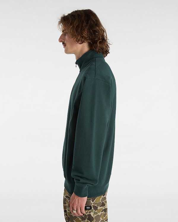 Men Vans Original Standards Loose Quarter Sweatshirt Green Malaysia | VN7320498