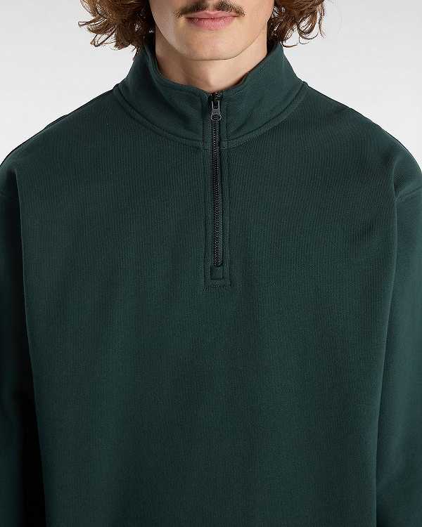 Men Vans Original Standards Loose Quarter Sweatshirt Green Malaysia | VN7320498