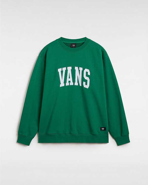 Men Vans Original Standards Varsity Loose Crew Sweatshirt Green Malaysia | VN8413750